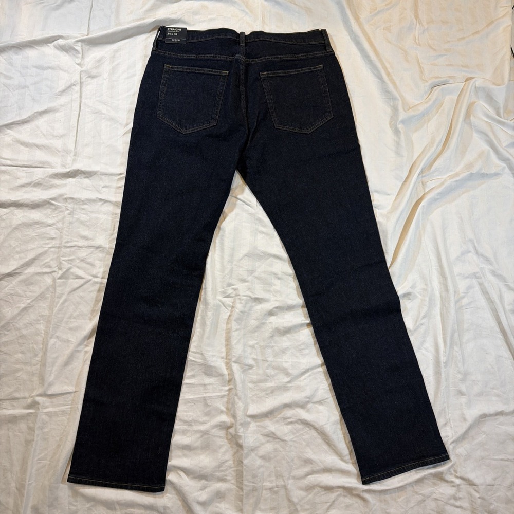 $128 J.Crew Factory Men's Straight-fit Signature Flex Denim Jean W 34 L 32 AY518 - Picture 7 of 16